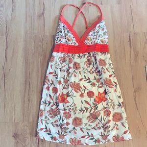 Orange Floral Small Sundress